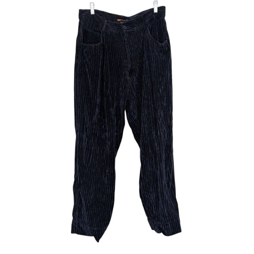 Godbody Velour Ribbed Pants Mens Size 34 Measures 32x28 Blue Hip Hop Y2K